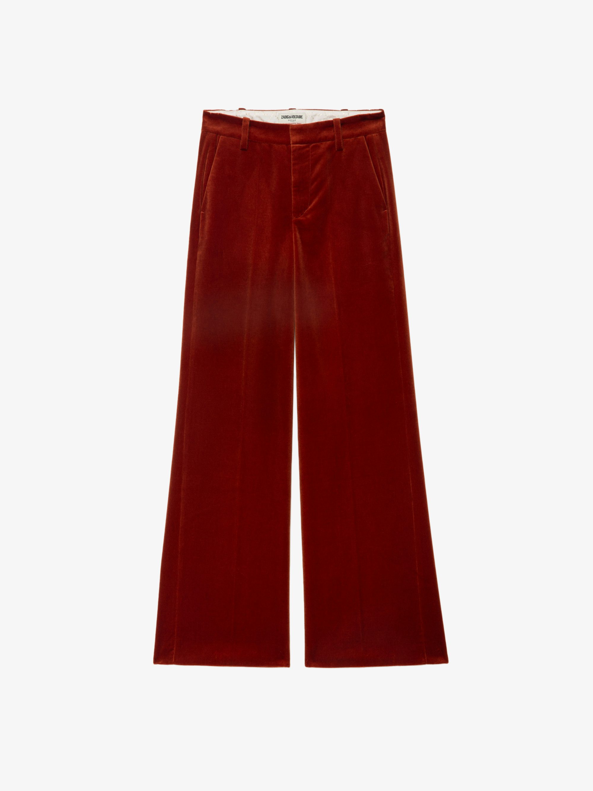 Panol Velours Trousers - Wide straight tailored velvet trousers.